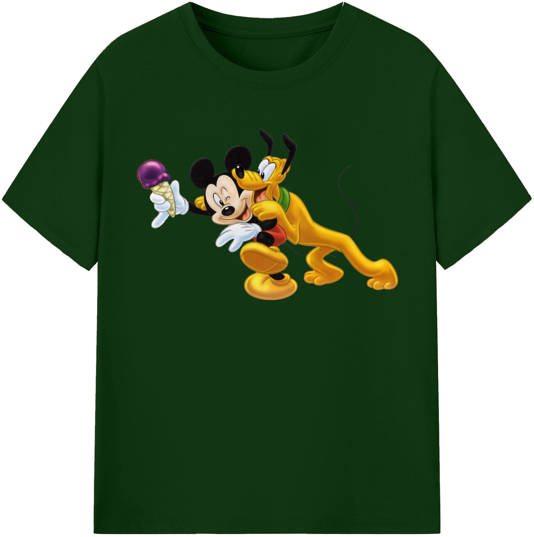 （画像用） ミッキーマウス Mickey Mouse 綿100％半袖Tシャツ（フロントプリント）